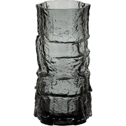 Vaso Vidro 25x11x11cm Cinza