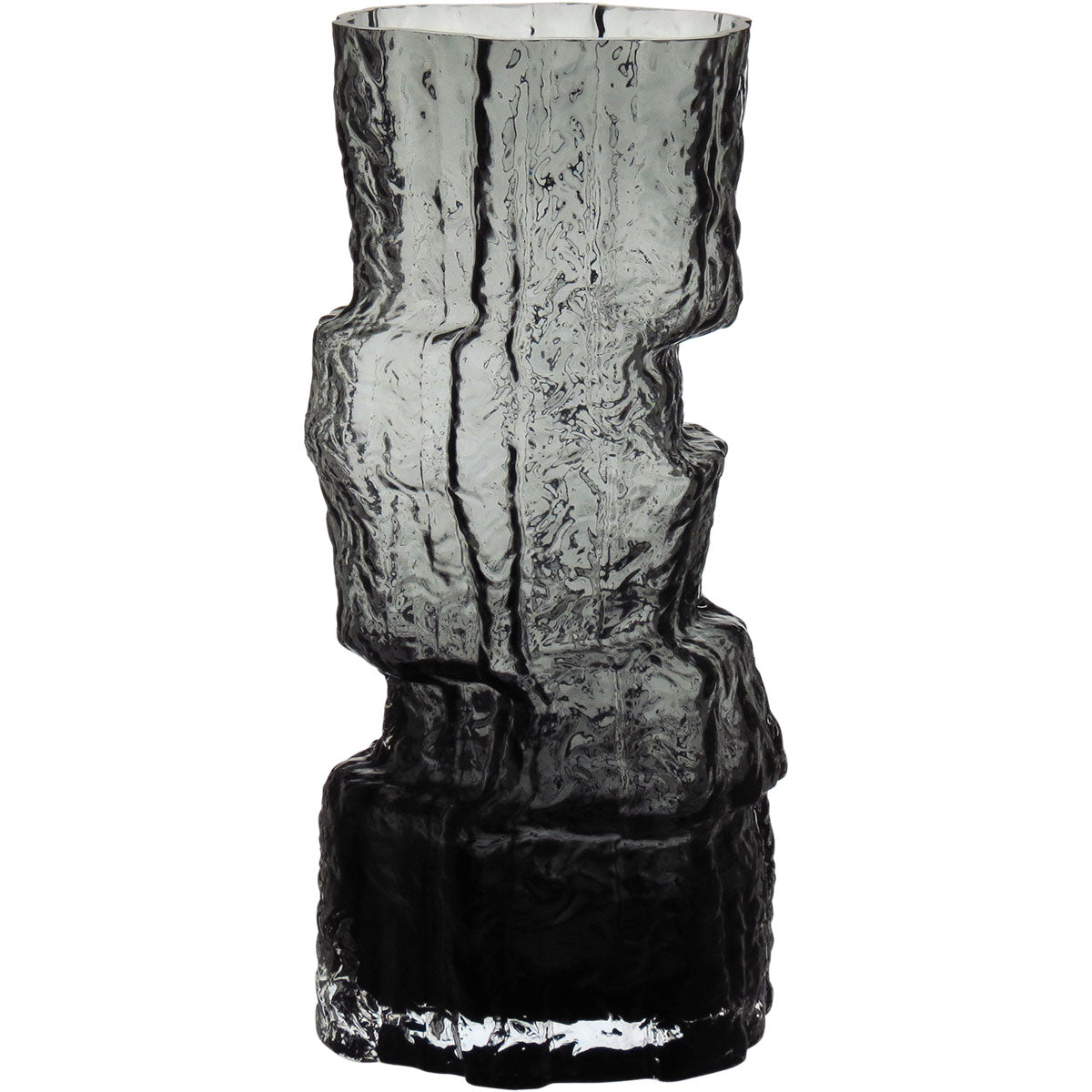 Vaso Vidro 30x11x11cm Cinza