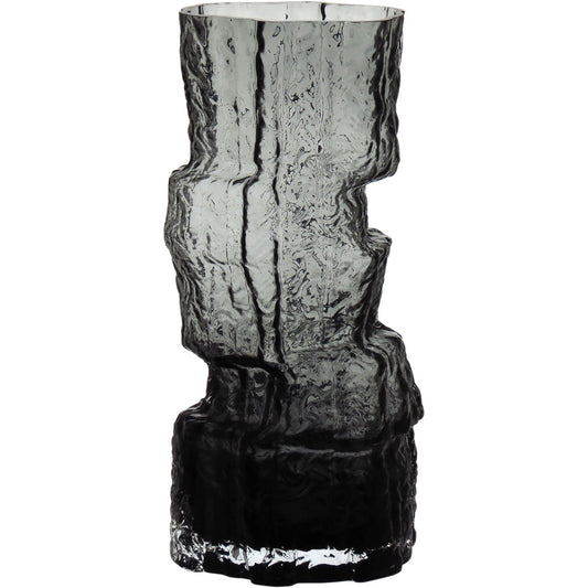 Vaso Vidro 30x11x11cm Cinza