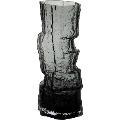 Vaso Vidro 30x11x11cm Cinza