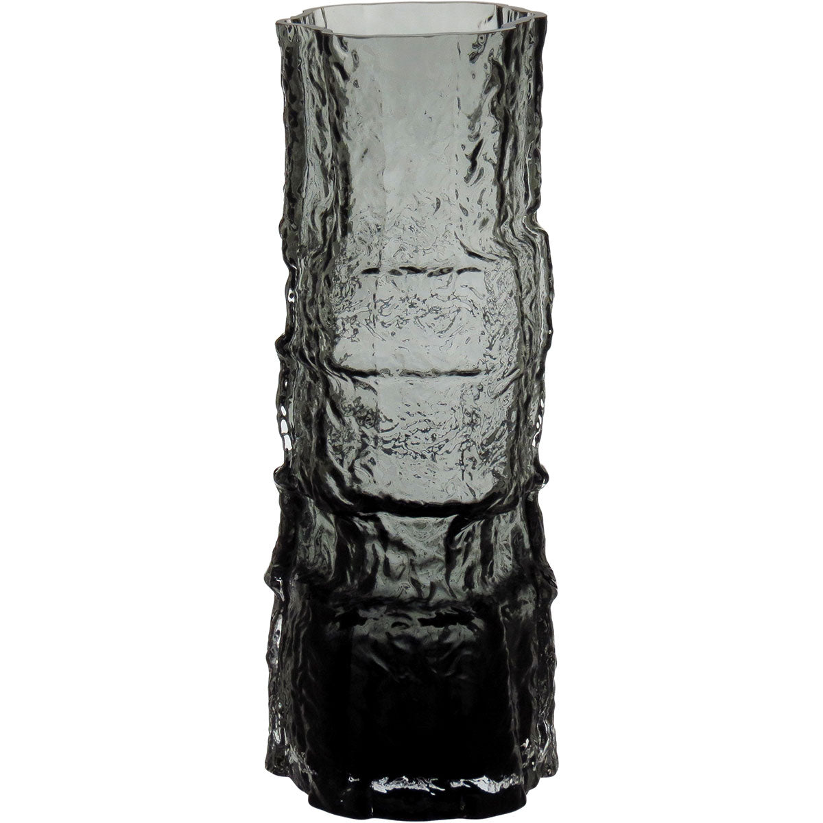 Vaso Vidro 30x11x11cm Cinza