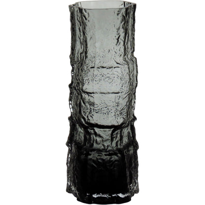 Vaso Vidro 30x11x11cm Cinza