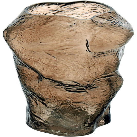 Vaso Vidro 21x18x18cm Âmbar