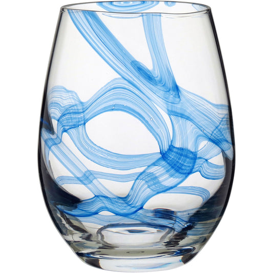 Vaso Decorativo de Vidro Azul 12x9cm - Ideal para Arranjos Florais