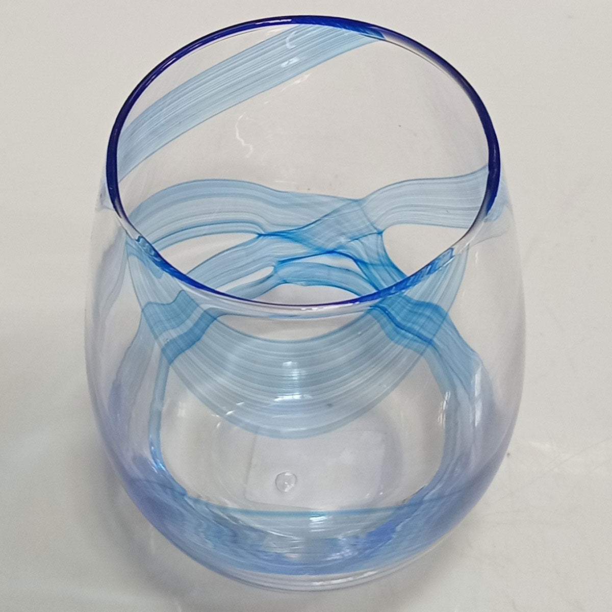 Vaso Decorativo de Vidro Azul 12x9cm - Ideal para Arranjos Florais