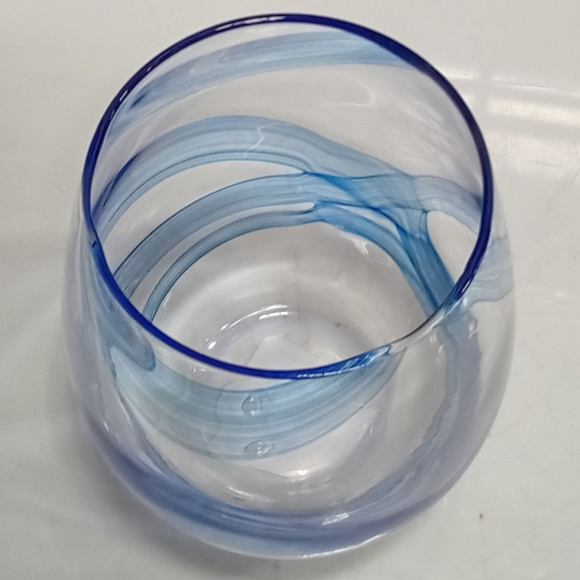 Vaso Decorativo de Vidro Azul 12x9cm - Ideal para Arranjos Florais