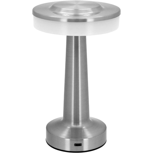 Luminária de LED Mesa USB Metal Prata 19,4cm - Iluminação Eficiente