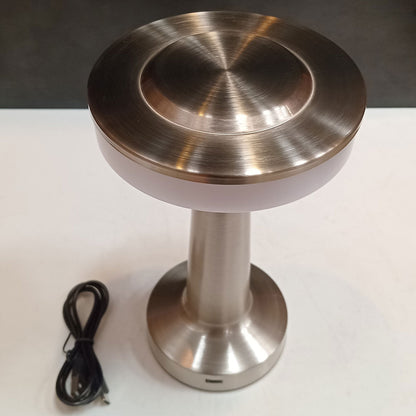 Luminária de LED Mesa USB Metal Prata 19,4cm - Iluminação Eficiente