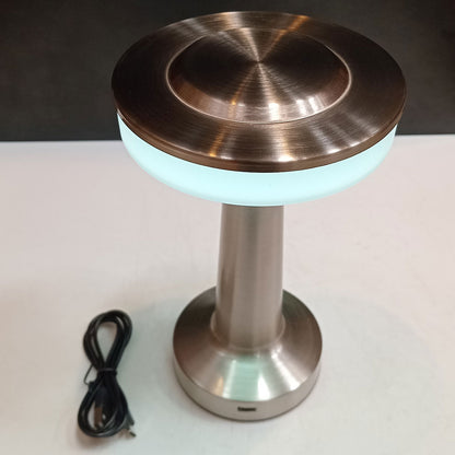 Luminária de LED Mesa USB Metal Prata 19,4cm - Iluminação Eficiente