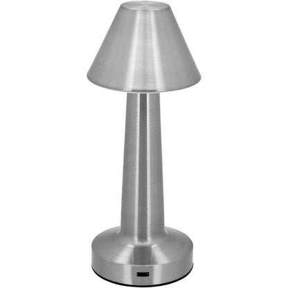 Luminária de LED Mesa USB Metal Prata 21x9x9cm - Iluminação Eficiente