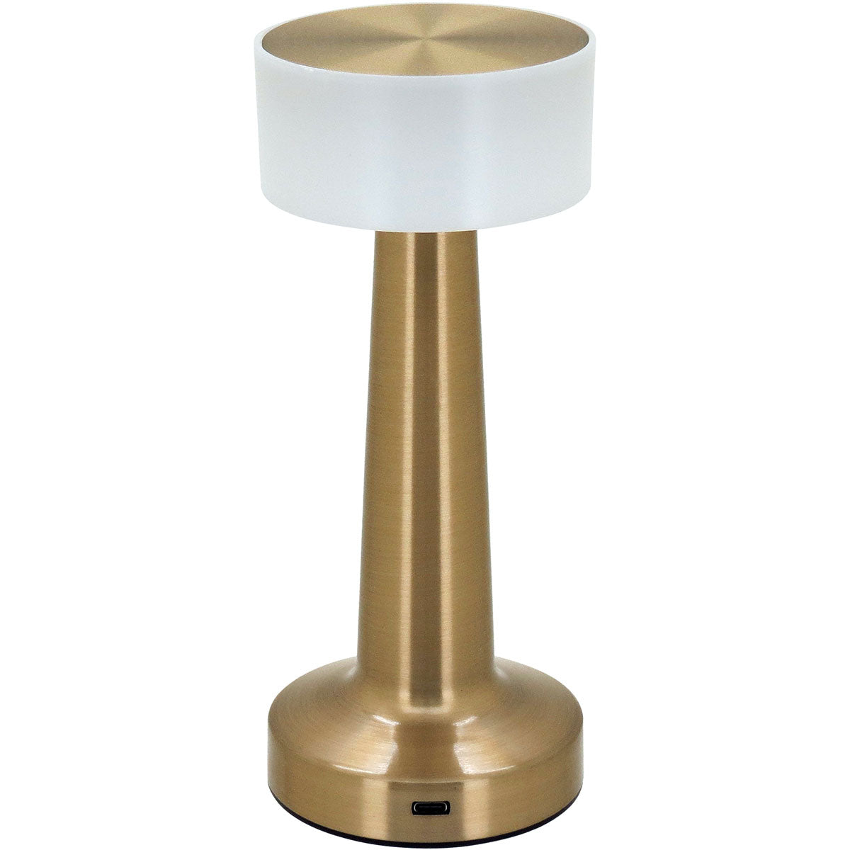 Luminária de LED Mesa USB Metal Dourado 21cm - Iluminação Moderna