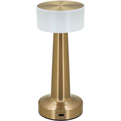 Luminária de LED Mesa USB Metal Dourado 21cm - Iluminação Moderna