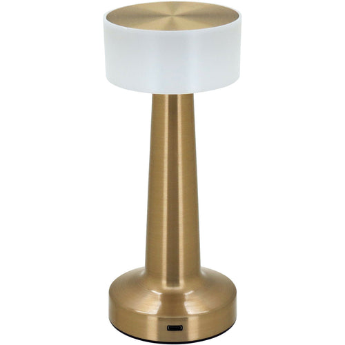 Luminária de LED Mesa USB Metal Dourado 21cm - Iluminação Moderna