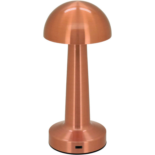 Luminária de LED Mesa USB Metal Cobre 22,5cm - Ajuste de Intensidade