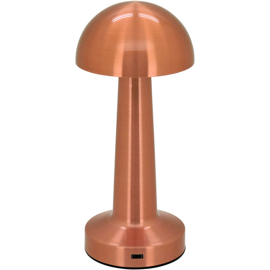 Luminária de LED Mesa USB Metal Cobre 22,5cm - Ajuste de Intensidade