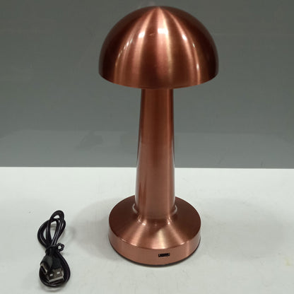 Luminária de LED Mesa USB Metal Cobre 22,5cm - Ajuste de Intensidade