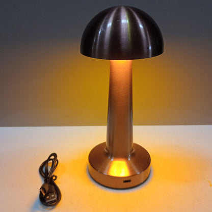 Luminária de LED Mesa USB Metal Cobre 22,5cm - Ajuste de Intensidade