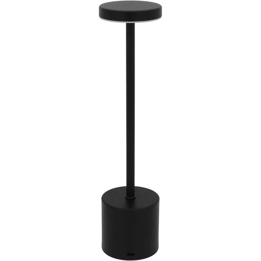Luminária de LED Mesa USB Metal Preto 30,7cm Ajuste de Intensidade