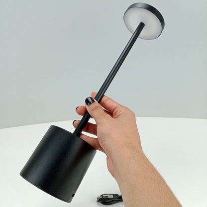 Luminária de LED Mesa USB Metal Preto 30,7cm Ajuste de Intensidade