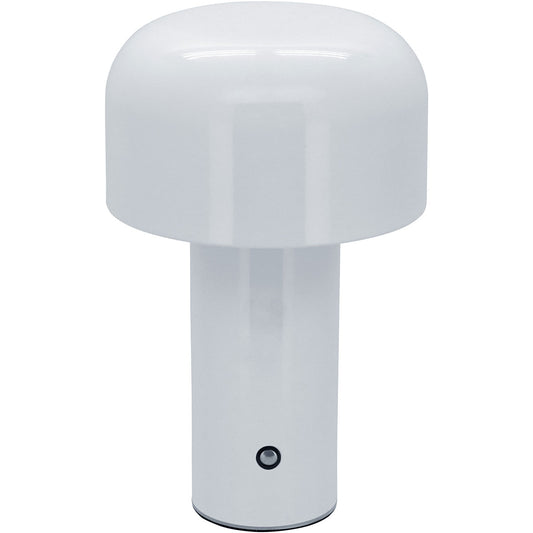 Luminária de Mesa LED USB Metal Branca 21,5cm Com Ajuste de Intensidade