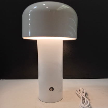 Luminária de Mesa LED USB Metal Branca 21,5cm Com Ajuste de Intensidade