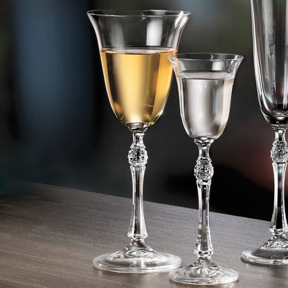Conjunto 6 Taças de Vinho Bohemia Parus Cristal 250ml Transparente