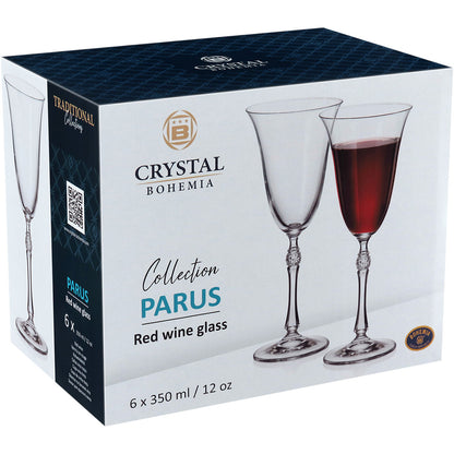 Conjunto 6 Taças Água Bohemia Parus Cristal 350ml Transparente