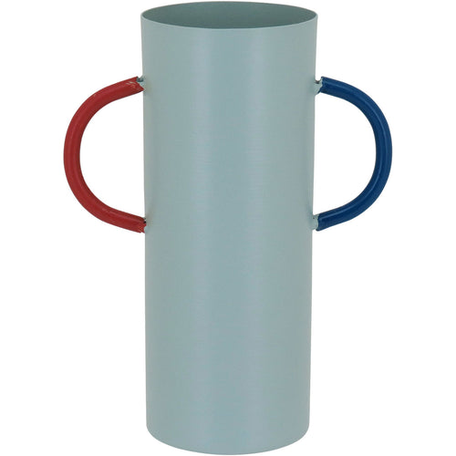 Vaso Decorativo Metal Verde 15x11cm para Arranjos Florais