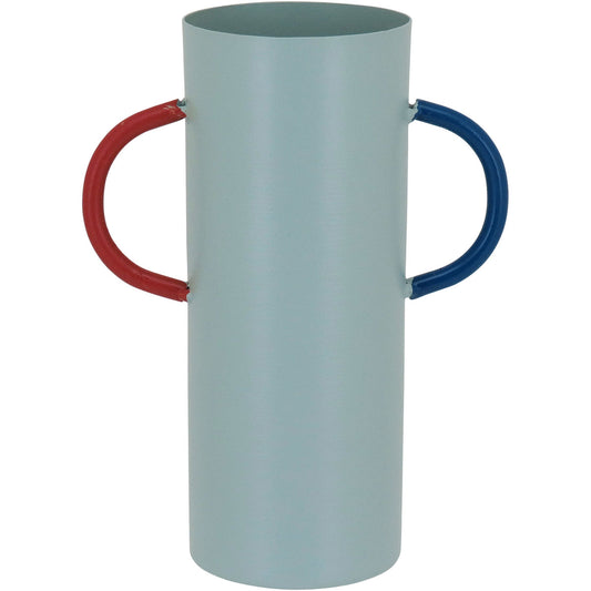 Vaso Decorativo Metal Verde 15x11cm para Arranjos Florais