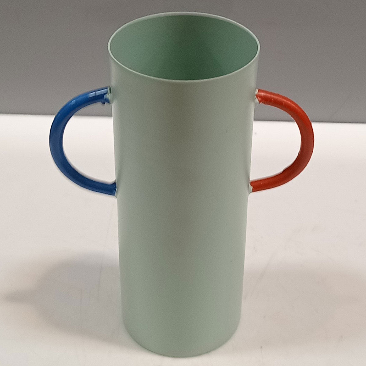 Vaso Decorativo Metal Verde 15x11cm para Arranjos Florais