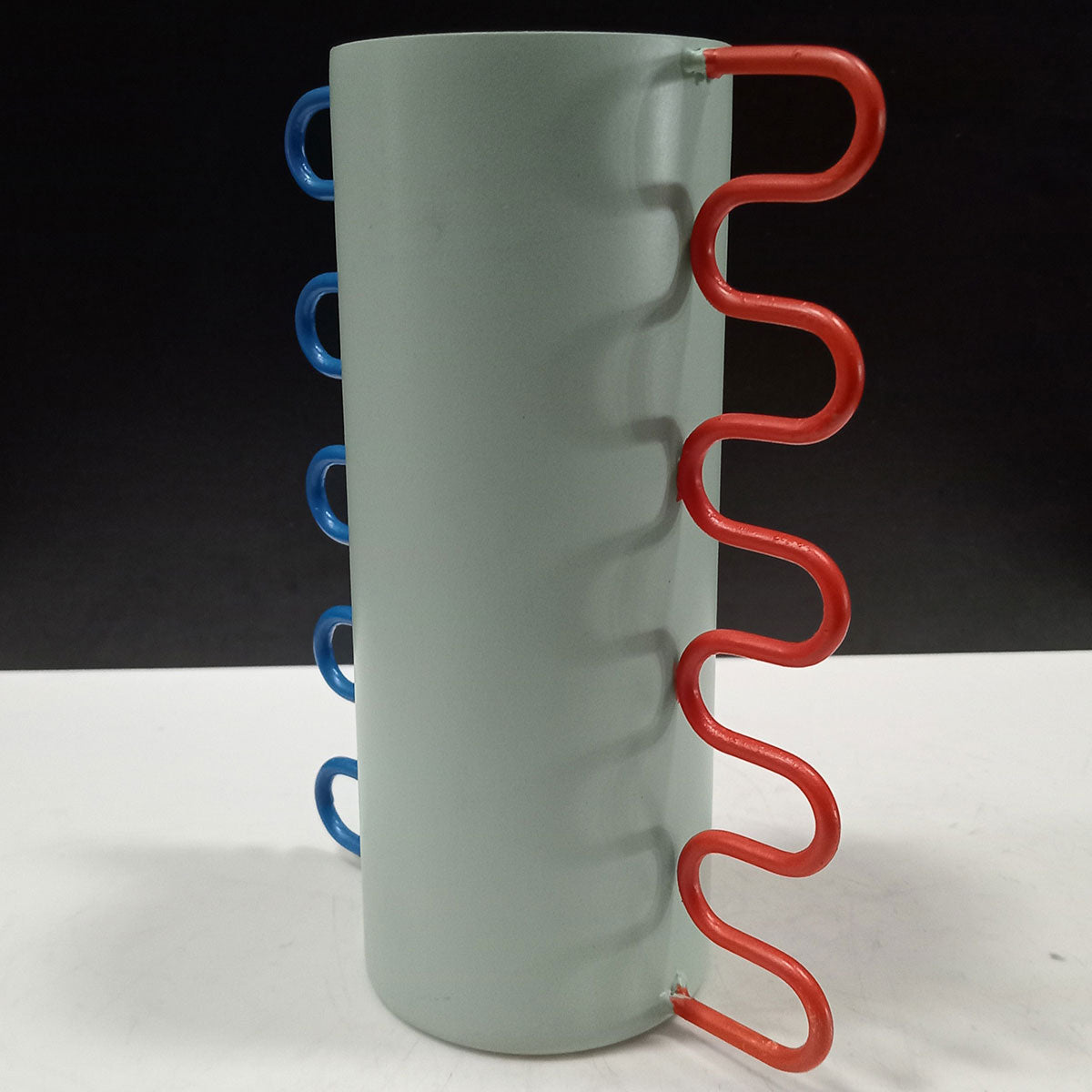 Vaso Decorativo Metal Verde 20x12cm para Arranjos Florais