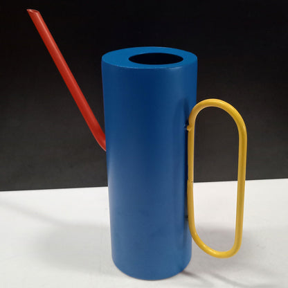 Vaso Decorativo Metal Azul 23x25cm para Flores e Folhagens