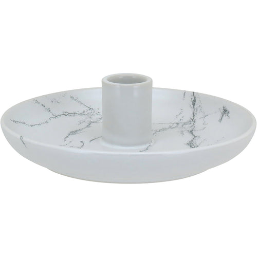 Castiçal de Cerâmica Branco 5x15cm - Porta Velas Elegante e Durável