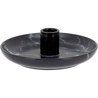 Castiçal de Cerâmica Preto 5x15cm - Decoração Elegante e Sofisticada