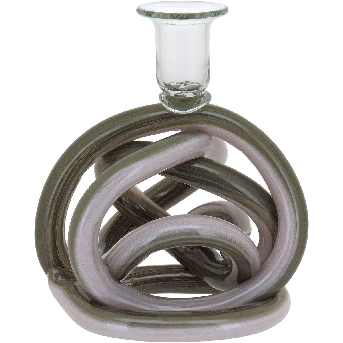 Castiçal de Vidro Verde 16x14cm Porta Velas Elegante para Decoração