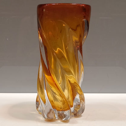 Vaso Vidro 22x10x10cm Âmbar