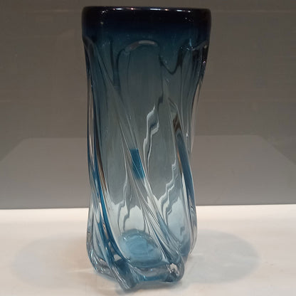 Vaso Vidro 22x10x10cm Azul