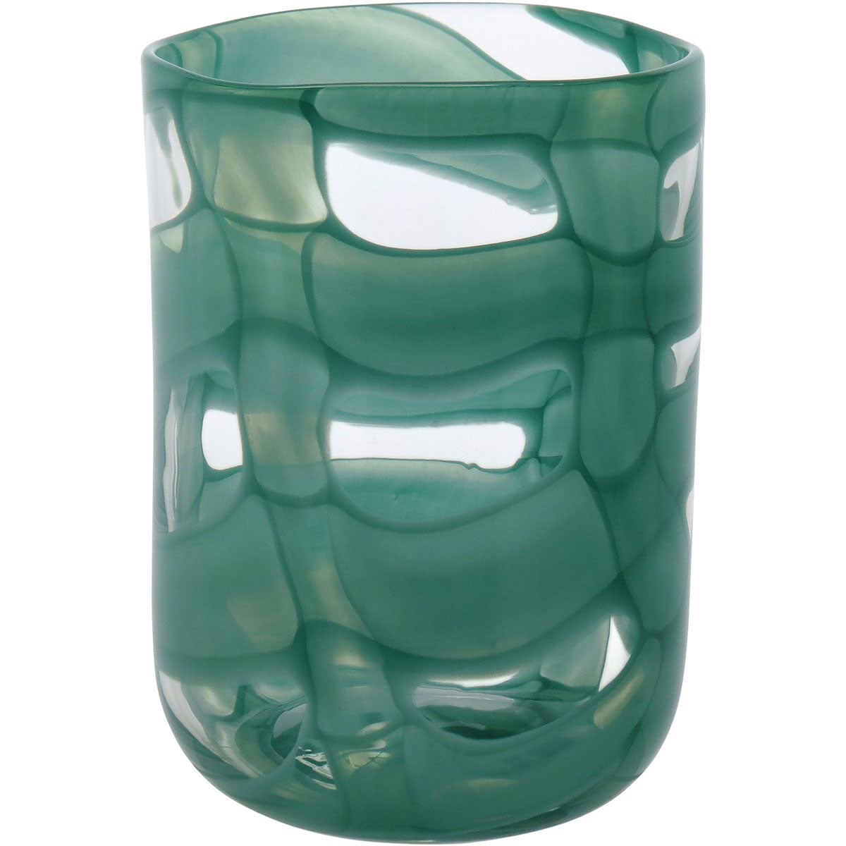 Vaso Vidro 22x16x16cm Verde