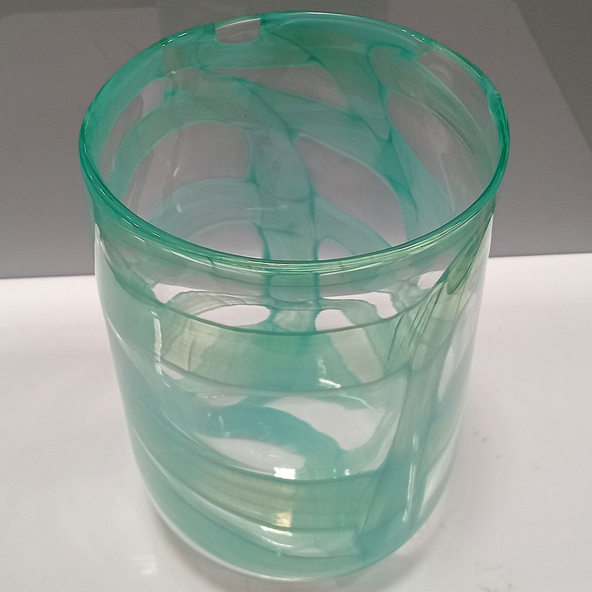 Vaso Vidro 22x16x16cm Verde