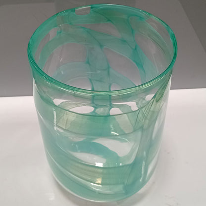 Vaso Vidro 22x16x16cm Verde