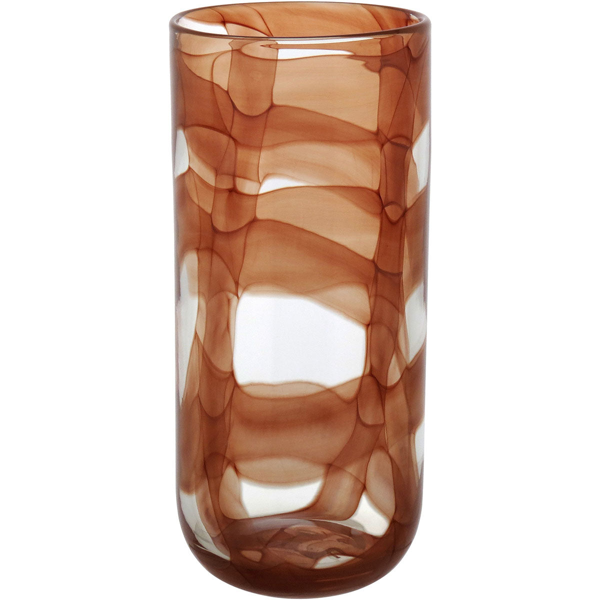 Vaso Vidro 28x12x12cm Âmbar