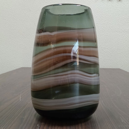 Vaso Vidro 27x17x17cm Marrom