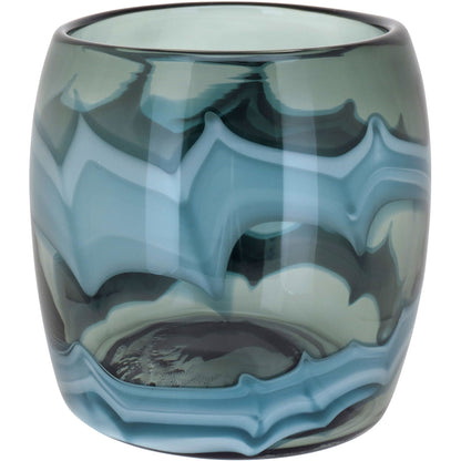 Vaso Vidro 17x18x18cm Azul