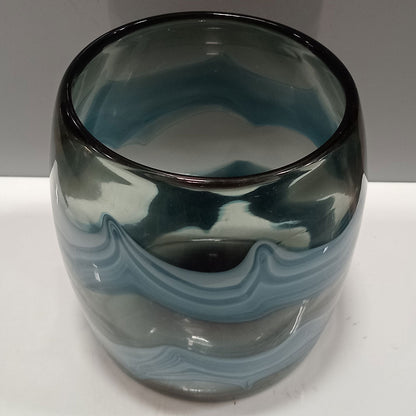 Vaso Vidro 17x18x18cm Azul