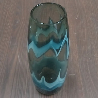 Vaso Vidro 35x14x14cm Azul
