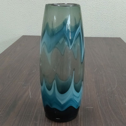 Vaso Vidro 35x14x14cm Azul