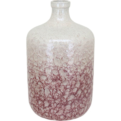 Vaso de Cerâmica Rosa 30x18cm Decoração Elegante para Ambientes