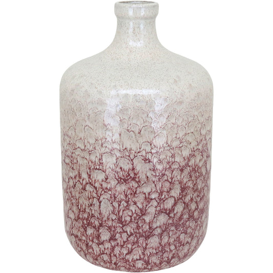 Vaso de Cerâmica Rosa 30x18cm Decoração Elegante para Ambientes