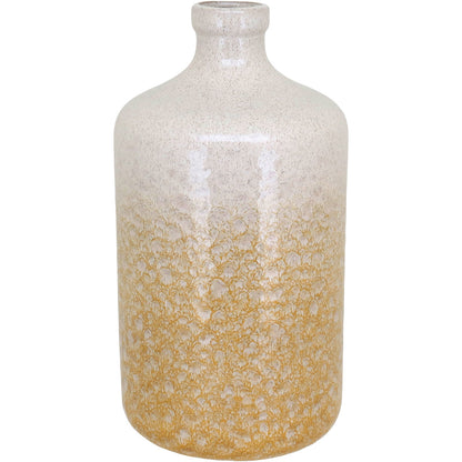 Vaso de Cerâmica Amarelo 36x19cm para Decoração Elegante