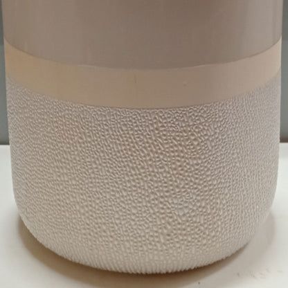 Vaso Cerâmica Marfim 30x18cm para Decoração de Flores